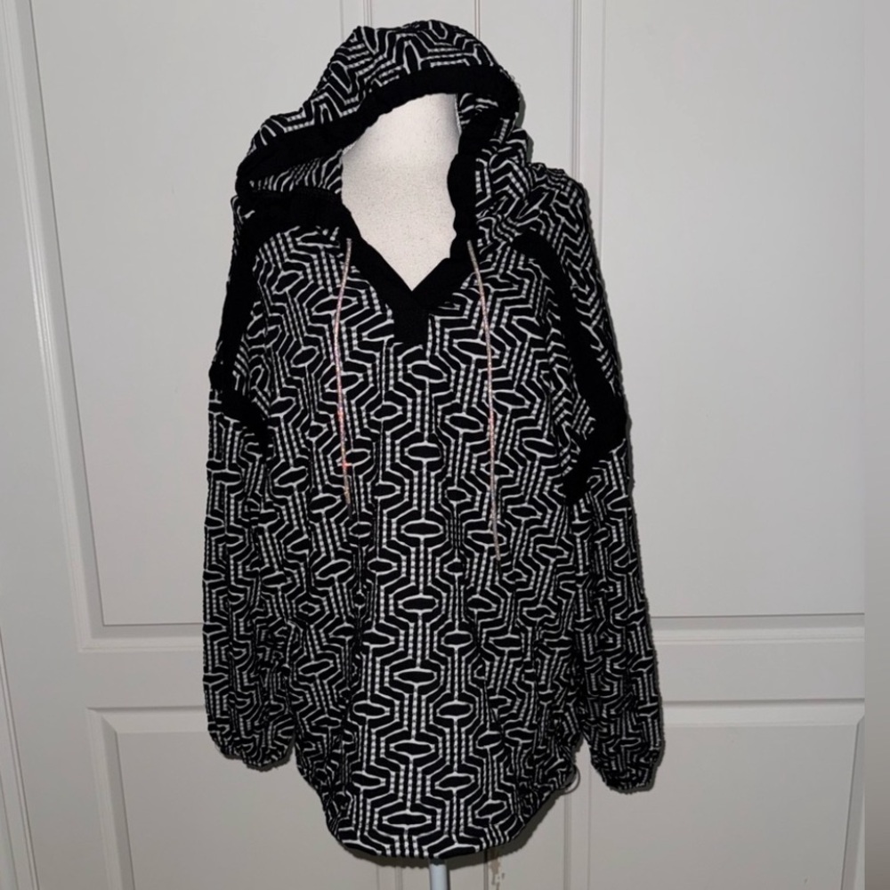 Free People Movement Daylight Hoodie Charcoal Rhinestone String Size Small
